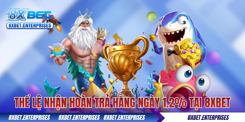 Thể lệ nhận hoàn trả hằng ngày 1.2% tại 8xbet