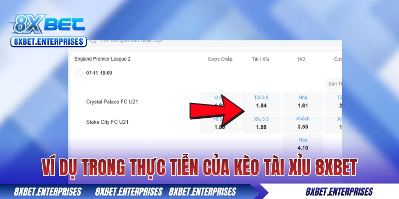 Ví dụ trong thực tiễn của kèo tài xỉu 8xbet