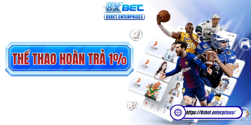Thể thao hoàn trả 1% hàng ngày hiện đang là một trong những khuyến mãi siêu hot tại 8xbet